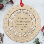 Personalised Christmas Tree Decoration Engraved Bauble