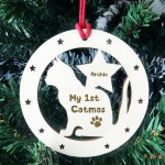 Christmas Tree Decoration My 1st Catmas Personalised Cat Bauble