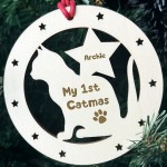 Christmas Tree Decoration My 1st Catmas Personalised Cat Bauble