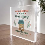 First Christmas In Our First Home Plaque Personalised Decoration