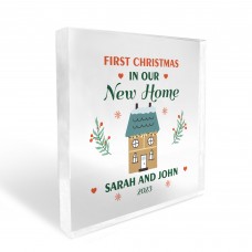 First Christmas In Our New Home Plaque Personalised Decoration