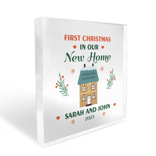 First Christmas In Our New Home Plaque Personalised Decoration