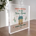 First Christmas In Our New Home Plaque Personalised Decoration