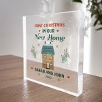 First Christmas In Our New Home Plaque Personalised Decoration
