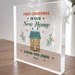 First Christmas In Our New Home Plaque Personalised Decoration