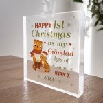 1st Christmas As My Grandad Gift Personalised Plaque Gift