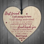 Best Friend Pack of 4 Wooden Heart Gifts For Friend Christmas Best Friend Pack of 4 Wooden Heart Gifts For Friend Christmas