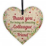 Colleague Gifts Pack of 4 Wooden Hearts Christmas Gifts