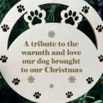 Dog Memorial Decoration Tribute Engraved Christmas Tree Bauble