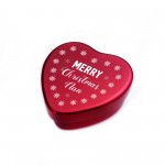 Merry Christmas Heart Shaped Tin Xmas Gift For Nan Christmas