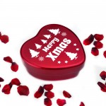 Merry Christmas Heart Shaped Tin Xmas Gift For Daughter Son Mum 