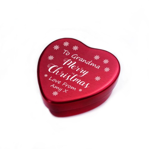 Heart Sweet Tin Personalised Gift For Grandma For Christmas