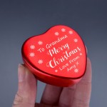 Heart Sweet Tin Personalised Gift For Grandma For Christmas