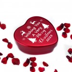 Christmas Heart Shaped Tin Gift For Daughter Son Mum Dad Friend