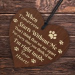 Wood Memorial Sign For Dog Pet Cat Hanging Wood Heart In Memory
