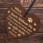 Wood Memorial Sign For Dog Pet Cat Hanging Wood Heart In Memory