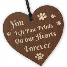 Memorial Sign For Dog Pet Cat Hanging Heart In Memory Plaque