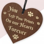Memorial Sign For Dog Pet Cat Hanging Heart In Memory Plaque