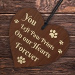 Memorial Sign For Dog Pet Cat Hanging Heart In Memory Plaque