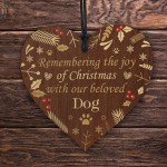 Dog Memorial Christmas Bauble Wood Tree Decoration Pet Memorial
