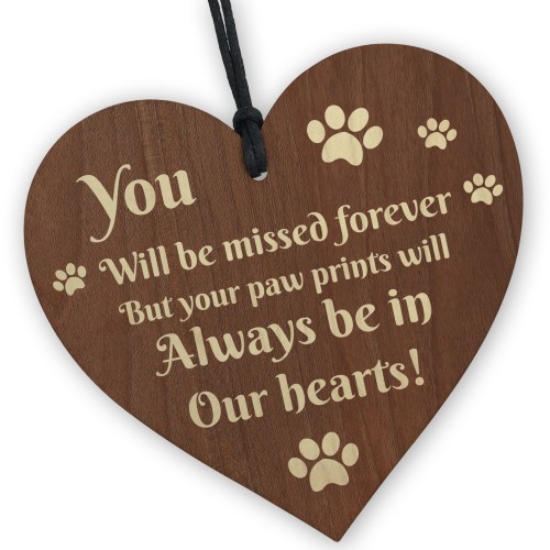 Memorial Gifts For Dog Pet Cat Wooden Heart In Memory Plaque