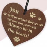 Memorial Gifts For Dog Pet Cat Wooden Heart In Memory Plaque