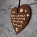 Memorial Gifts For Dog Pet Cat Wooden Heart In Memory Plaque