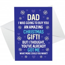 Funny Joke Christmas Card For Dad Christmas Cards For Him