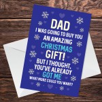 Funny Joke Christmas Card For Dad Christmas Cards For Him