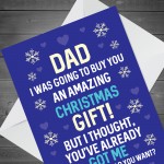 Funny Joke Christmas Card For Dad Christmas Cards For Him