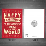 Christmas Card For Greatest Mum In The World Mum Christmas Card