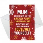 Christmas Card For Mum Rude Mum Card From Daughter Son Funny