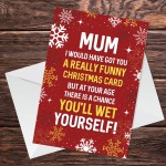 Christmas Card For Mum Rude Mum Card From Daughter Son Funny