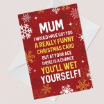 Christmas Card For Mum Rude Mum Card From Daughter Son Funny