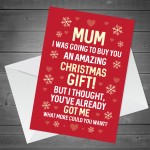Christmas Card For Mum Funny Mum Card From Daughter Son Joke