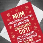 Christmas Card For Mum Funny Mum Card From Daughter Son Joke