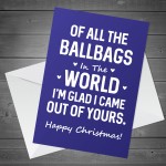 Christmas Card For Dad FUNNY RUDE Dad Christmas Card Joke