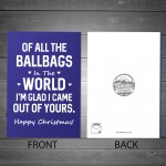 Christmas Card For Dad FUNNY RUDE Dad Christmas Card Joke