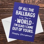 Christmas Card For Dad FUNNY RUDE Dad Christmas Card Joke