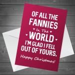 Christmas Card For Mum FUNNY RUDE Mum Christmas Card Joke