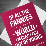 Christmas Card For Mum FUNNY RUDE Mum Christmas Card Joke