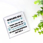 Grandma And Grandad Gift Plaque Christmas Birthday Gifts