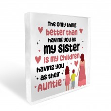 Gift For Auntie And Sister Acrylic Block Auntie Christmas Presen