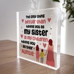 Gift For Auntie And Sister Acrylic Block Auntie Christmas Presen