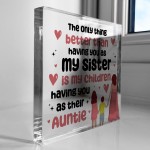 Gift For Auntie And Sister Acrylic Block Auntie Christmas Presen