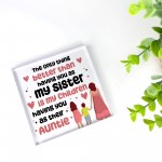 Gift For Auntie And Sister Acrylic Block Auntie Christmas Presen