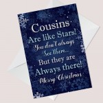 Christmas Card For Cousin Cute Cousin Christmas Card For Him Her