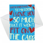 Christmas Card For Cousin Funny Cousin Christmas Card I Love You
