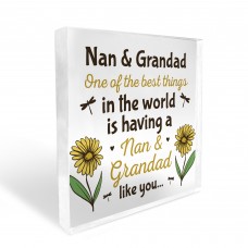Nan and Grandad Gifts Acrylic Block Thank You Gift For Nan