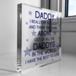 Daddy Gifts Acrylic Block Daddy Christmas Birthday Gifts For Him
